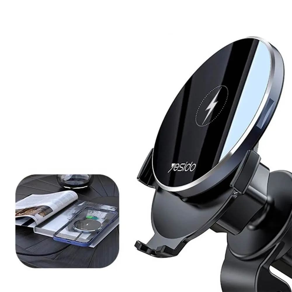 Support Smartphone Chargeur à Induction pour Voiture Yesido 15W - Vue 4