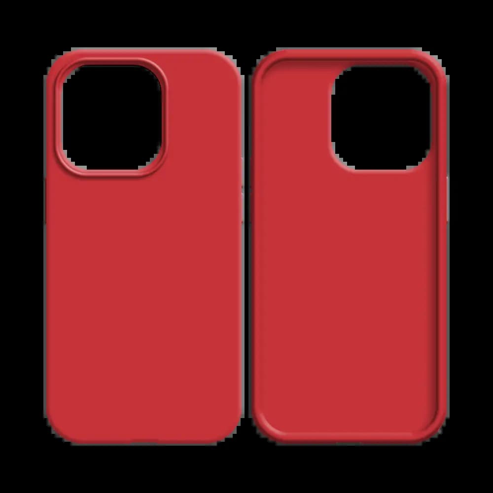 Coque Silicone Compatible pour Apple iPhone 13 Rouge - Vue 2