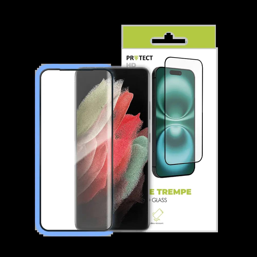 Verre Trempé HD PROTECT pour Samsung Galaxy S21 Ultra 5G Transparent - Vue 3