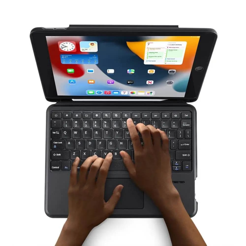 Housse de Protection avec Clavier Rétroéclairé DK Dux Ducis pour Apple iPad 7, 8 & 9, iPad Air 3 & iPad Pro 10.5" (1e génération) Noir - Vue 4