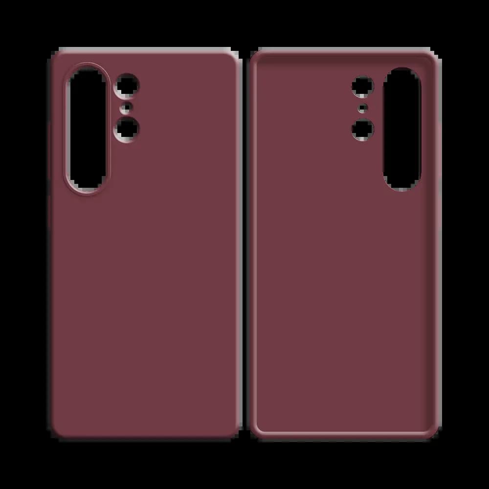 Coque Silicone Compatible pour Samsung Galaxy S25 Ultra Bordeaux - Vue 2