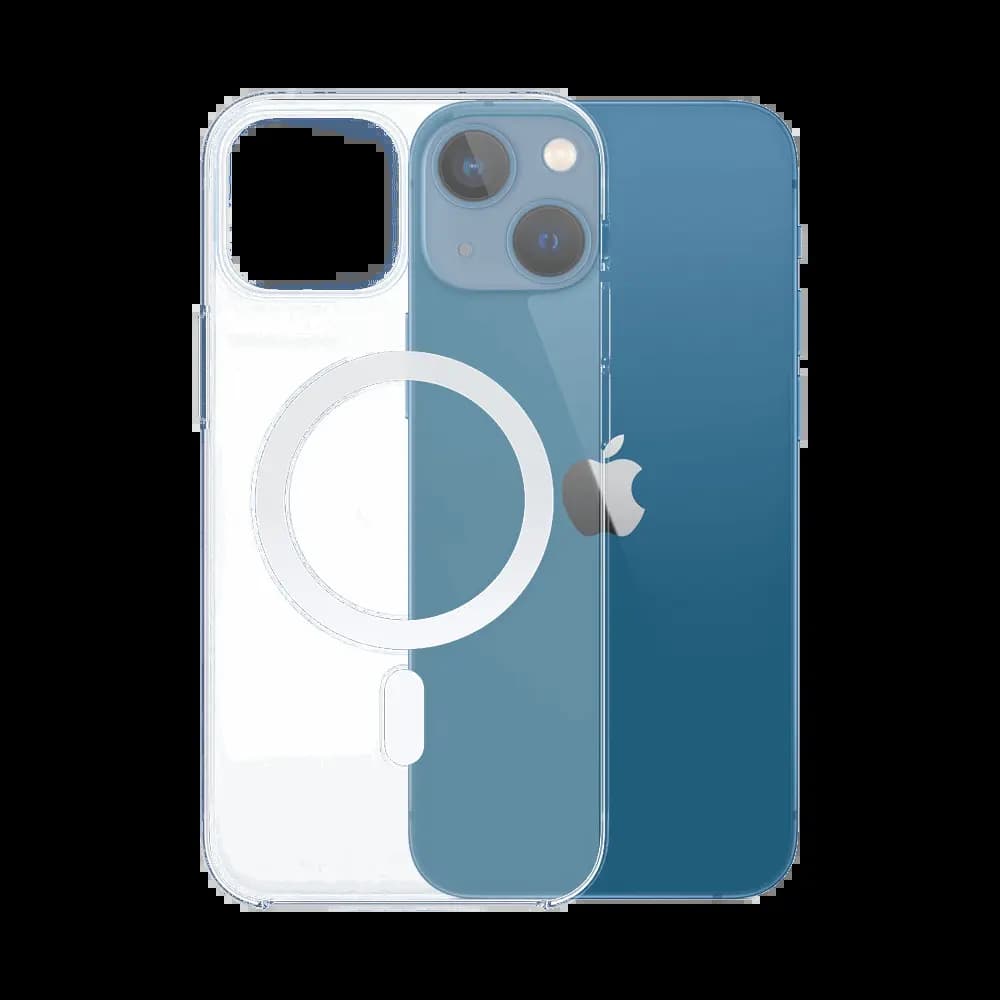 Coque MagSafe silicone transparente iPhone 13 mini