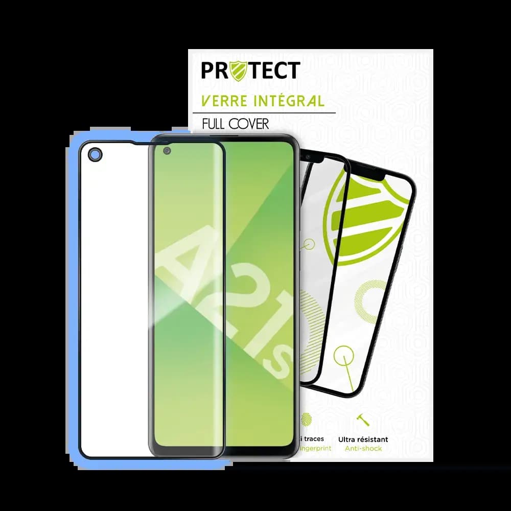Verre trempé intégral Samsung Galaxy A21s protection écran 9H - PROTECT Noir