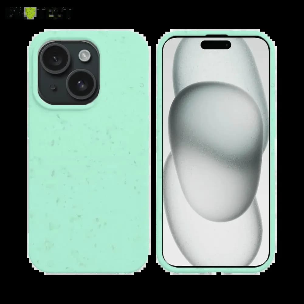 Coque bio iPhone 15 Plus - PROTECT Vert Menthe