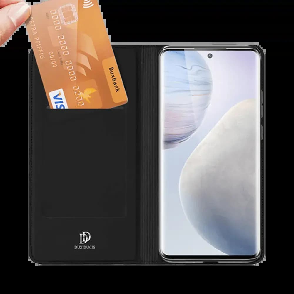 Housse folio Vivo X60 Pro porte-carte - Dux Ducis Skin Pro Noir