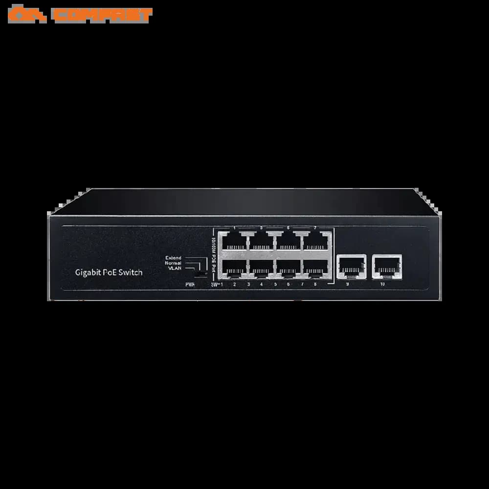 Switch réseau PoE 10 Ports Gigabit - 8x PoE + 2x Uplink - Comfast CF-SG181P