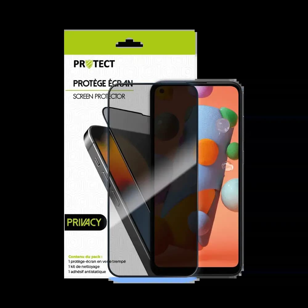 Verre trempé anti-espions Samsung Galaxy A11 protection écran 9H - PROTECT Transparent - Vue 2