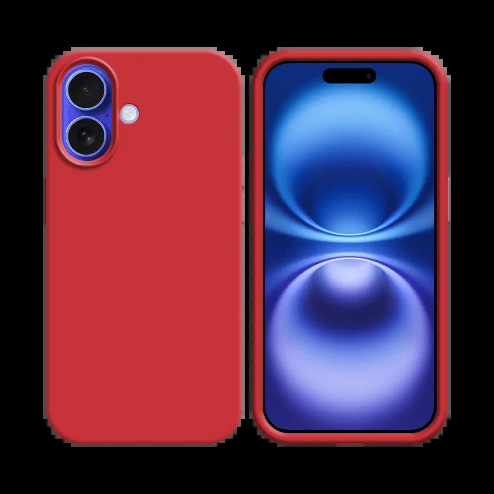 Coque silicone iPhone 16 Plus - Rouge