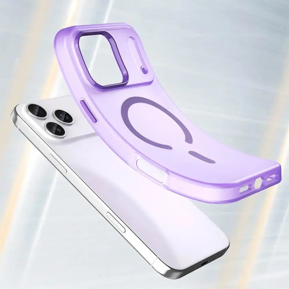 Coque MagSafe bi-matière iPhone 17 Pro Max - PROTECT MF-006 Violet Foncé