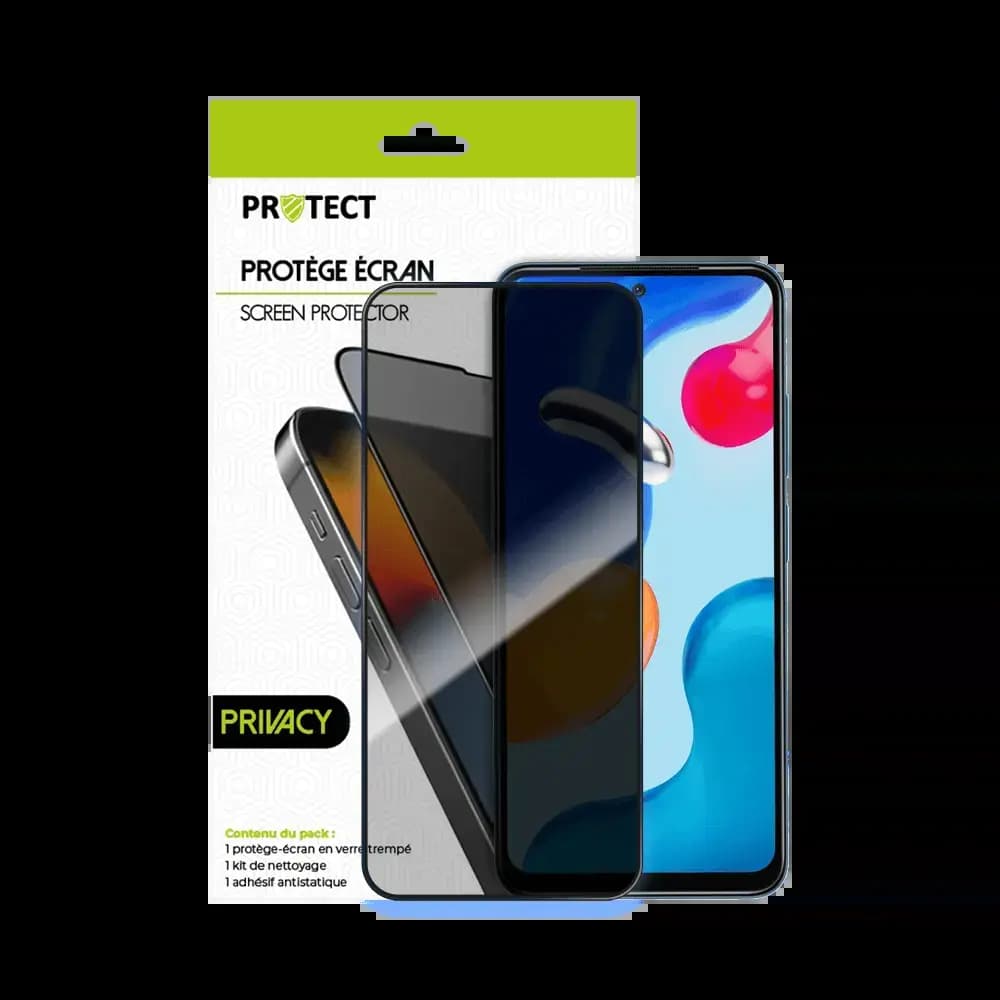 Verre trempé anti-espions Xiaomi Redmi Note 11 4G protection écran 9H - PROTECT Transparent - Vue 2