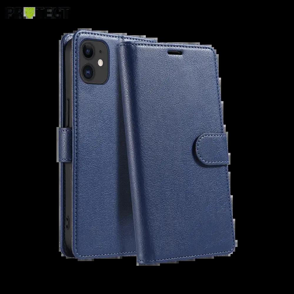 Housse folio anti-RFID iPhone 11 – PROTECT IP011 Bleu Marine