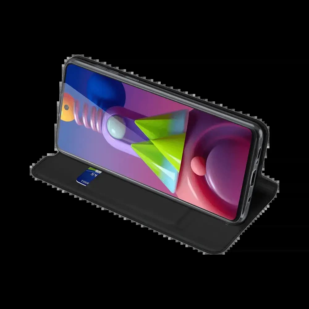 Housse folio Samsung Galaxy M51 porte-carte - Dux Ducis Skin Pro Noir
