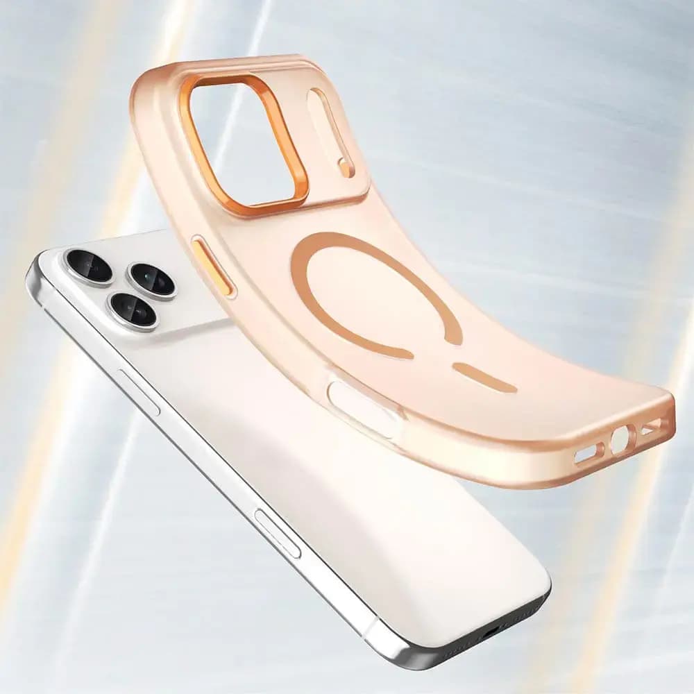 Coque MagSafe bi-matière iPhone 17 Pro Max - PROTECT MF-006 Orange