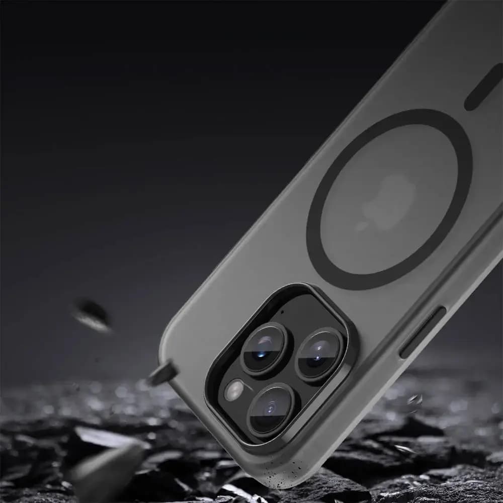 Coque MagSafe bi-matière iPhone 15 Pro Max - PROTECT MF-006 Noir