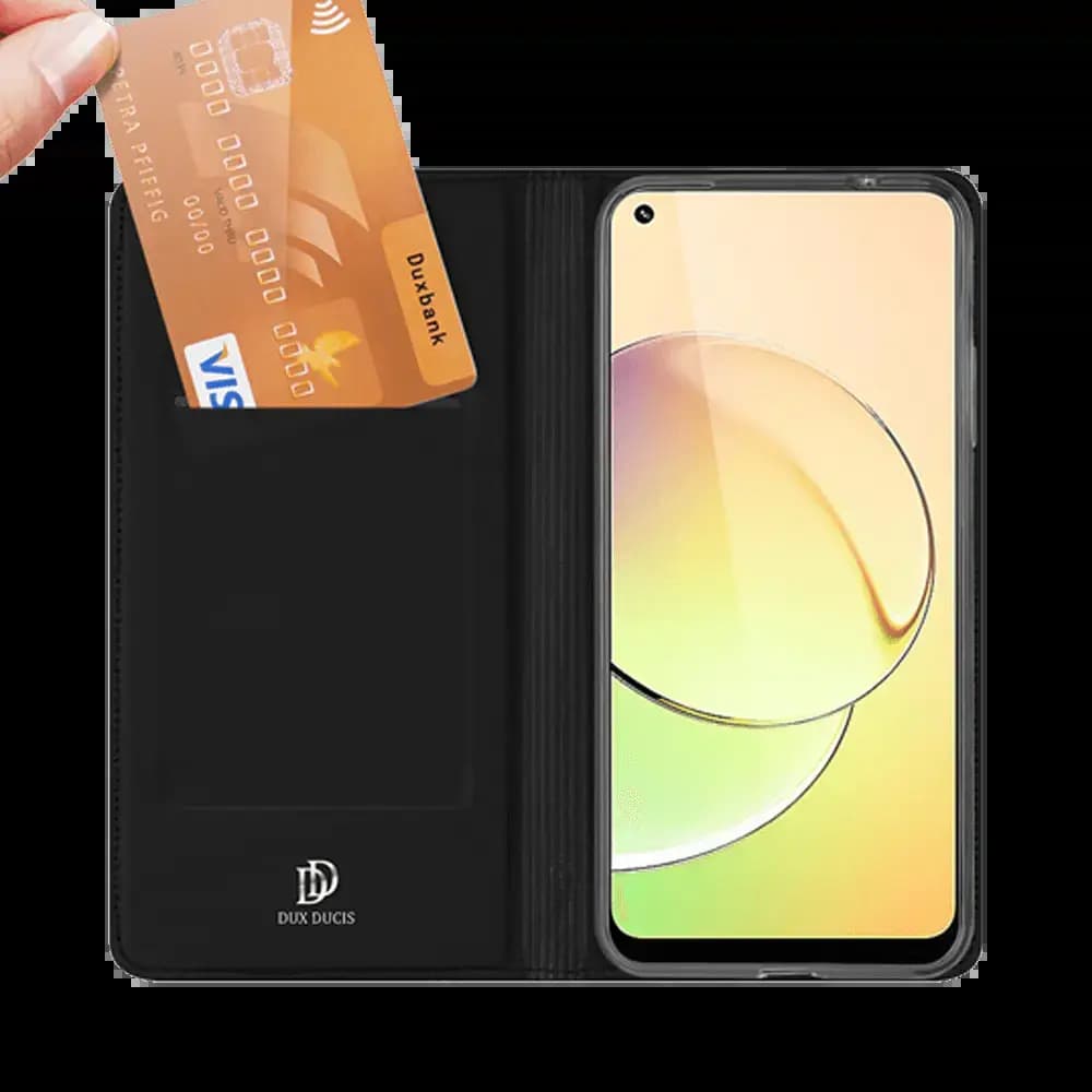 Housse folio Realme 10 4G porte-carte - Dux Ducis Skin Pro Noir