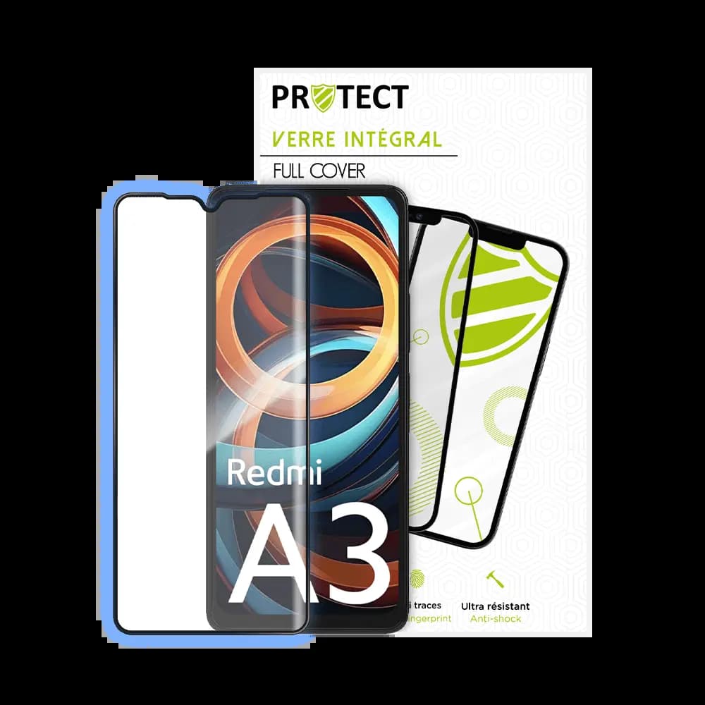 Verre trempé intégral Xiaomi Redmi A3 protection écran 9H - PROTECT Noir - Vue 2