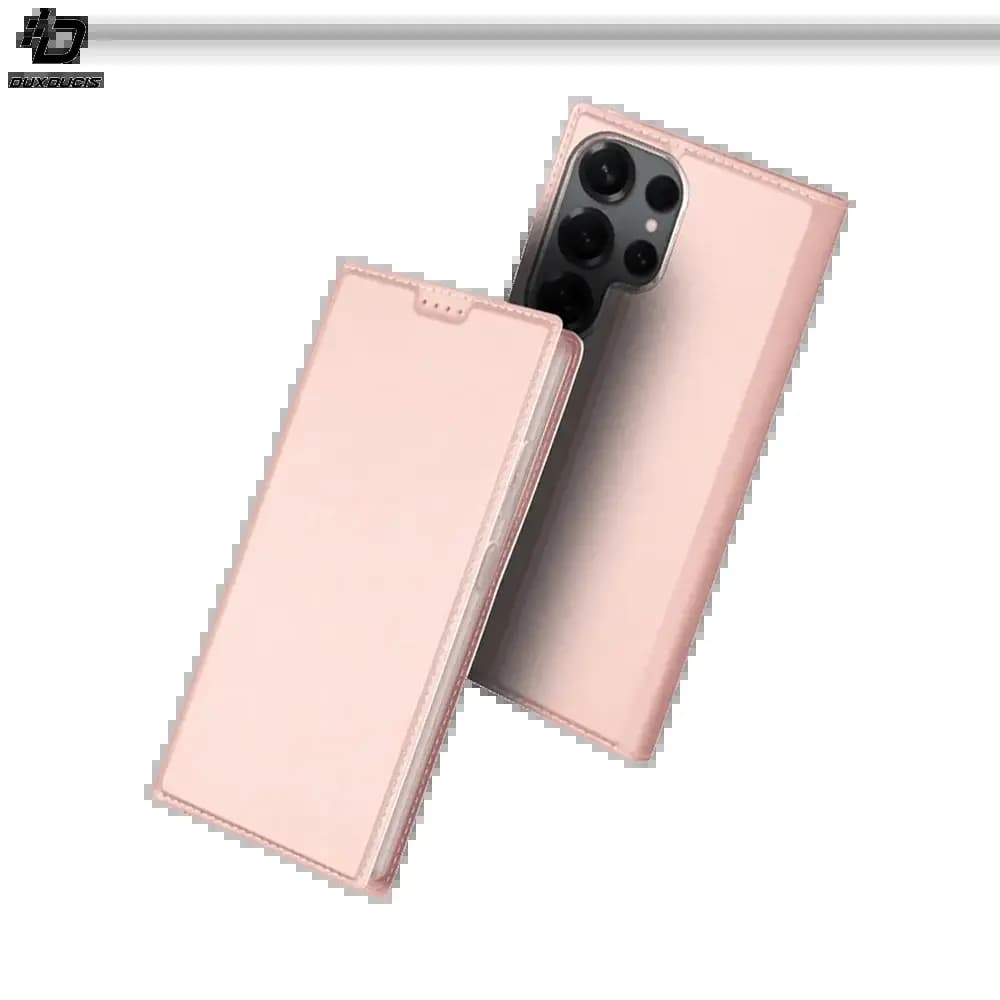 Housse folio Samsung Galaxy S25 Ultra avec porte-carte - Dux Ducis Skin Pro Rose