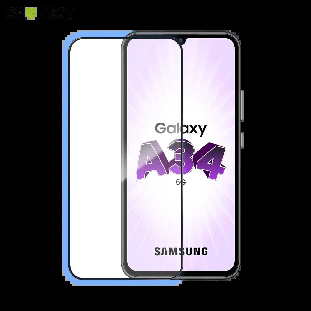 Verre trempé intégral Samsung Galaxy A34 5G protection écran 9H - PROTECT Noir