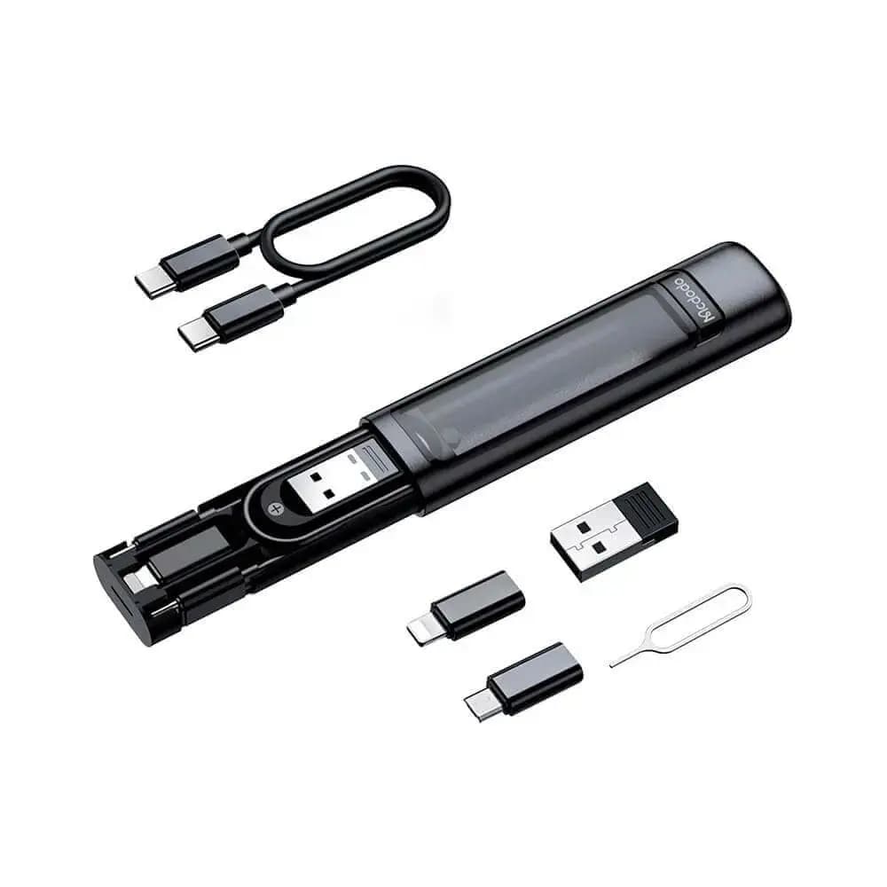 Kit d'Accessoires (Connecteur USB-C + USB + Lightning + MicroUSB) Mcdodo Noir