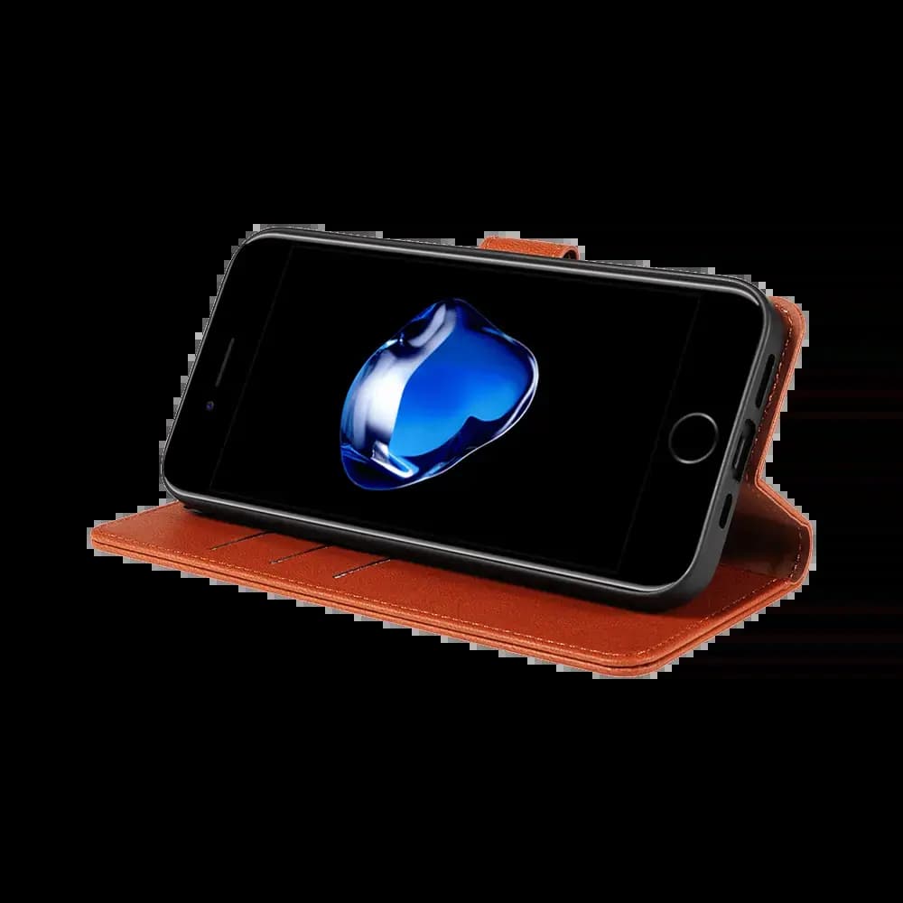 Housse folio anti-RFID iPhone 7 / 8 / SE – PROTECT IP011 Marron