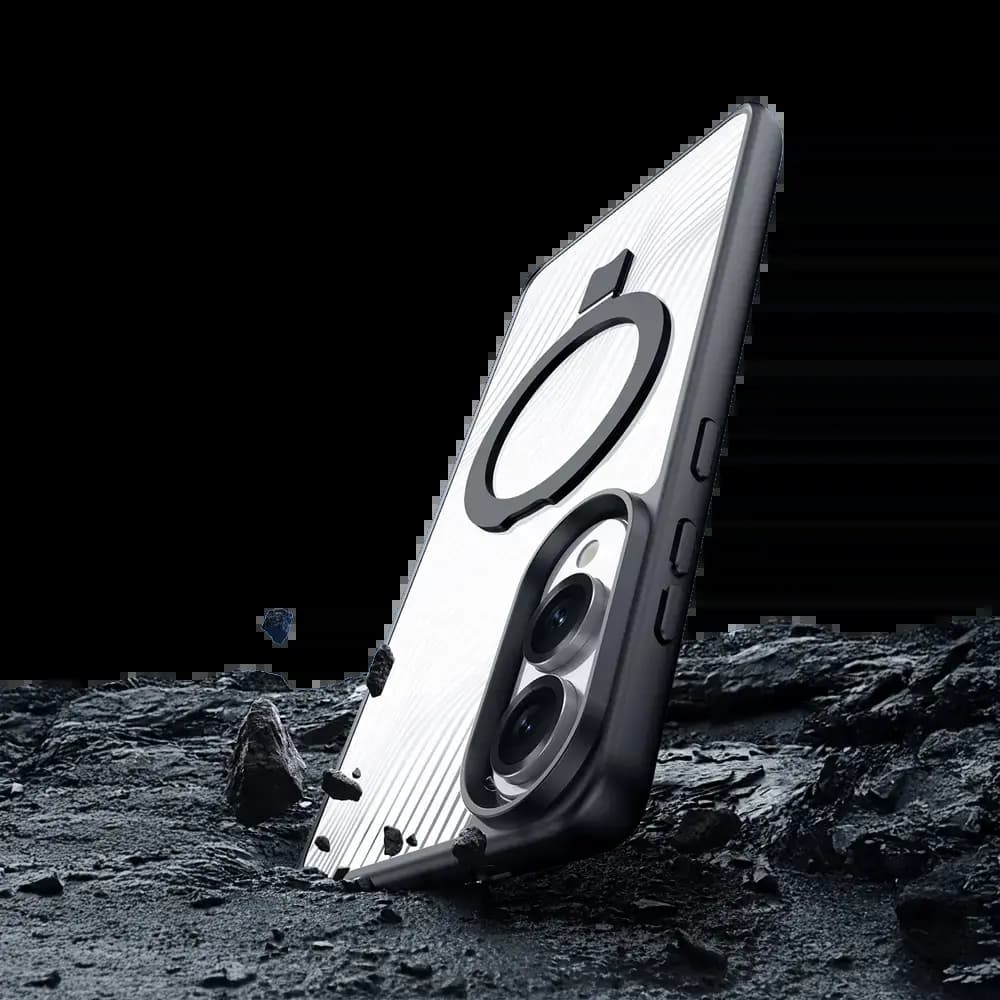 Coque MagSafe avec support – Samsung Galaxy S25 Edge – Dux Ducis Aimo Mag Noir - Vue 4
