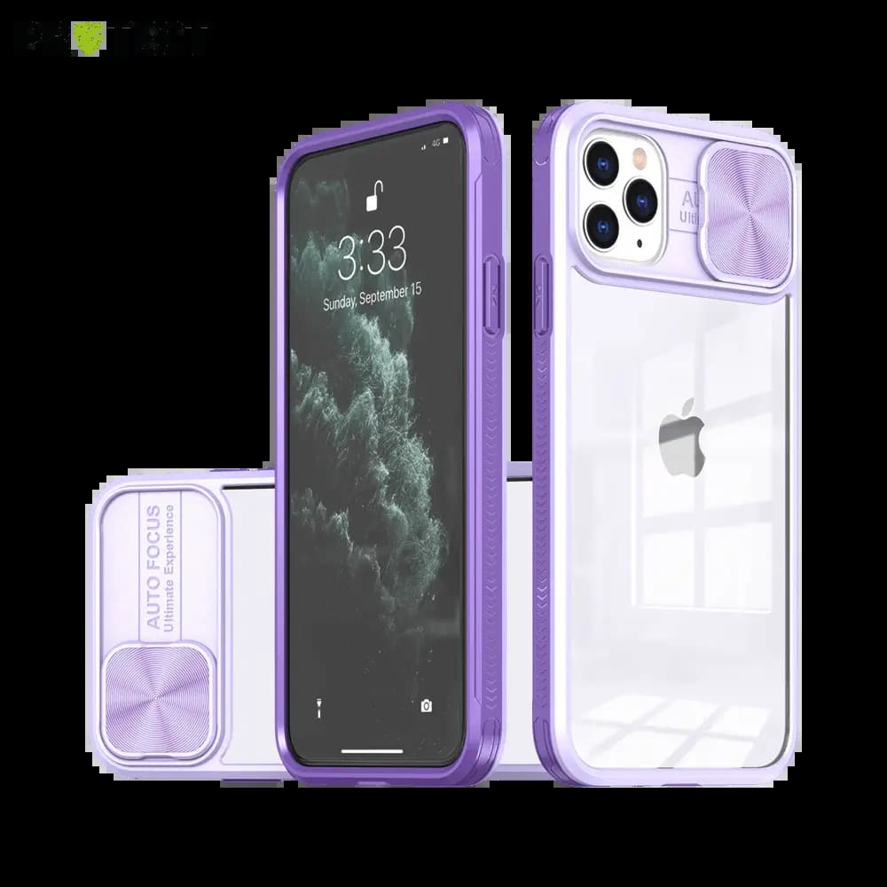 Coque iPhone 11 Pro Max avec cache caméra - PROTECT IE027 Violet