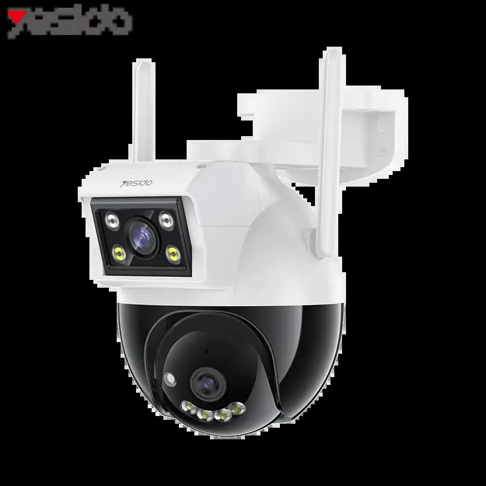 Caméra de surveillance double objectif 2MP 360° avec détection IA - Yesido Blanc