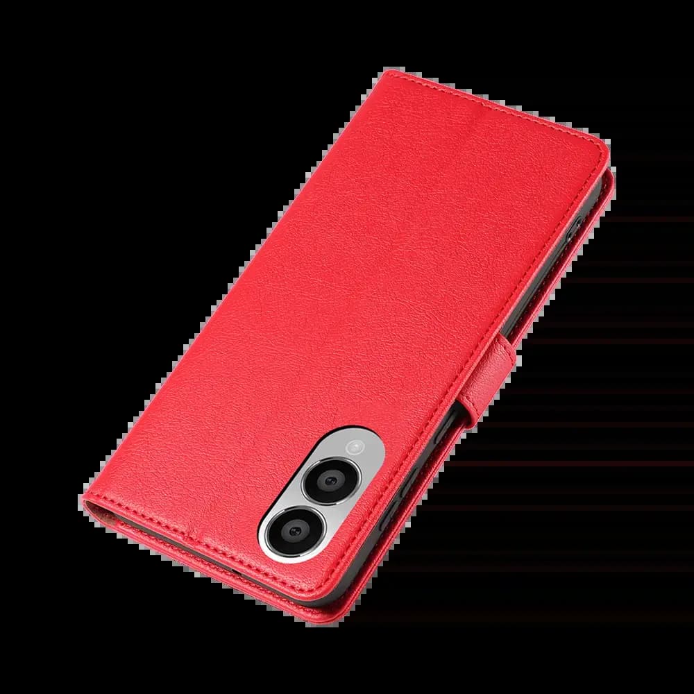 Housse folio anti-RFID Samsung Galaxy S25 Edge – PROTECT IP011 Rouge