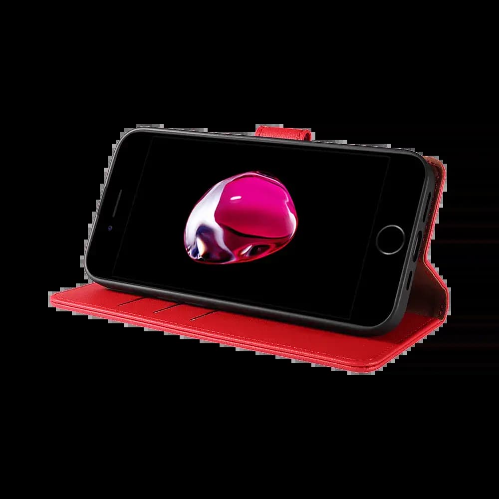 Housse folio anti-RFID iPhone 7 Plus / 8 Plus – PROTECT IP011 Rouge