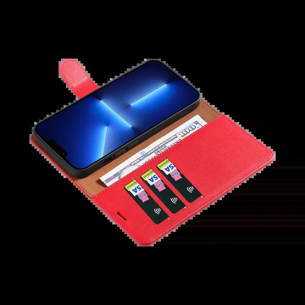 Housse folio anti-RFID iPhone 11 Pro Max – PROTECT IP011 Rouge - Vue 3