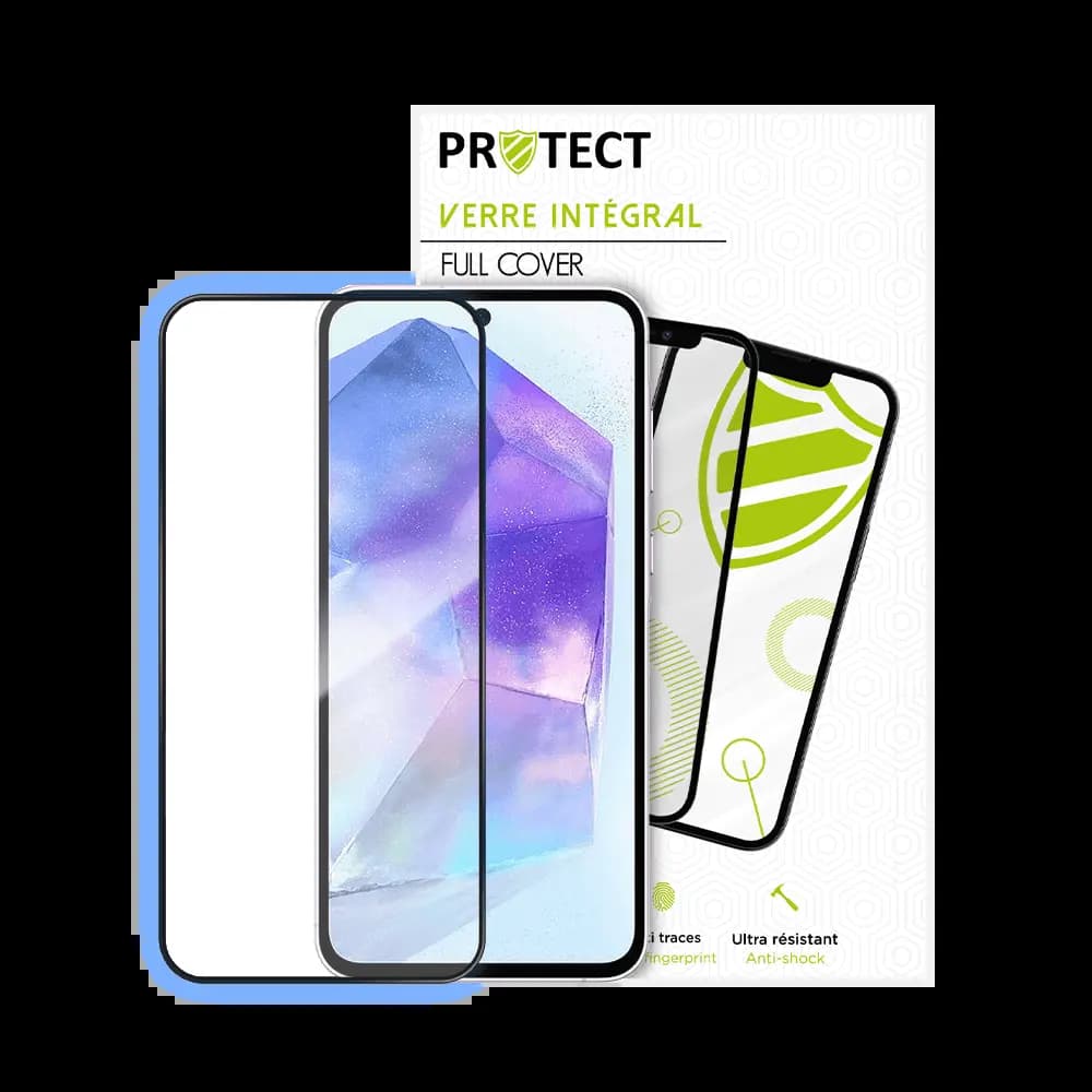 Verre trempé intégral Samsung Galaxy A55 5G protection écran 9H - PROTECT Noir - Vue 2