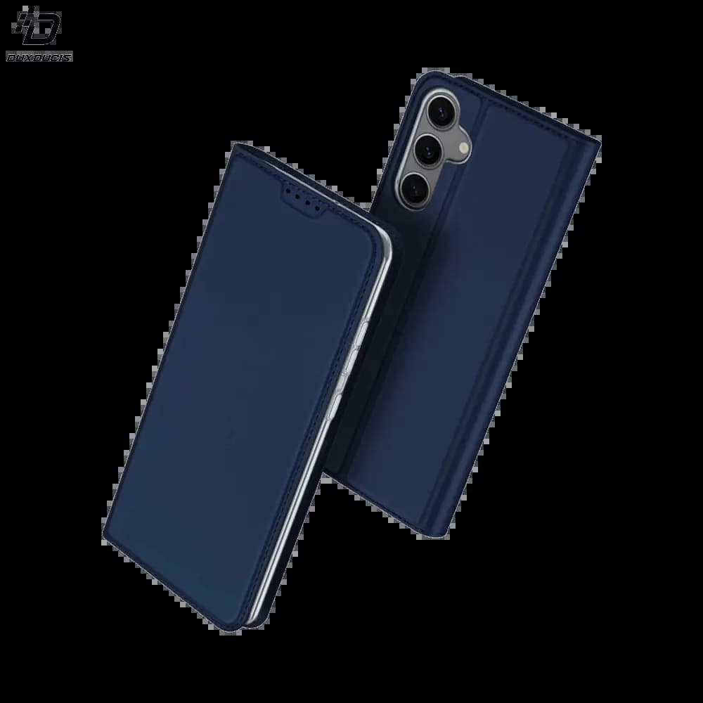 Housse folio Samsung Galaxy S24 5G porte-carte - Dux Ducis Skin Pro Bleu