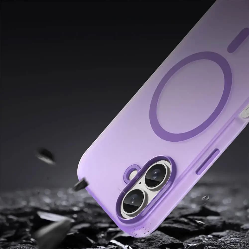 Coque MagSafe bi-matière iPhone 16 - PROTECT MF-006 Violet Foncé