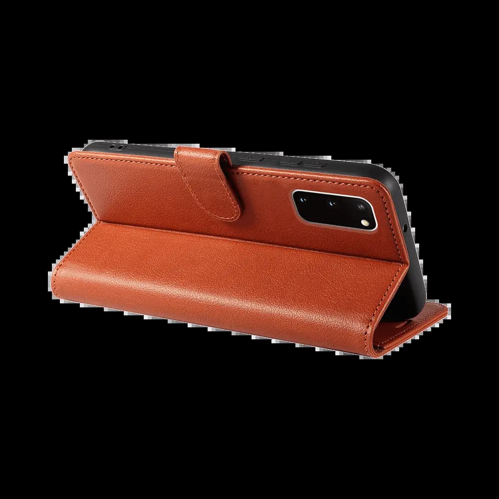Housse folio anti-RFID Samsung Galaxy S20 - PROTECT IP011 Marron - Vue 2