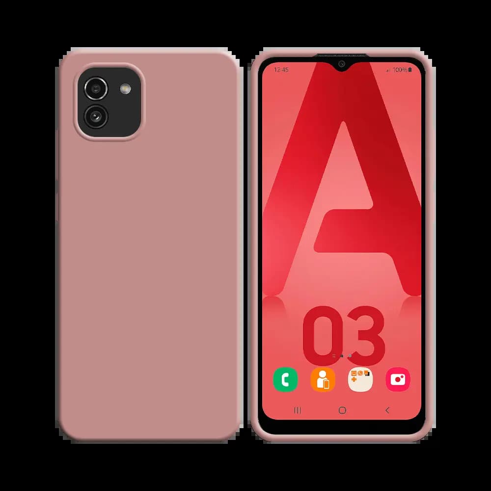 Coque silicone Samsung Galaxy A03 - Rose