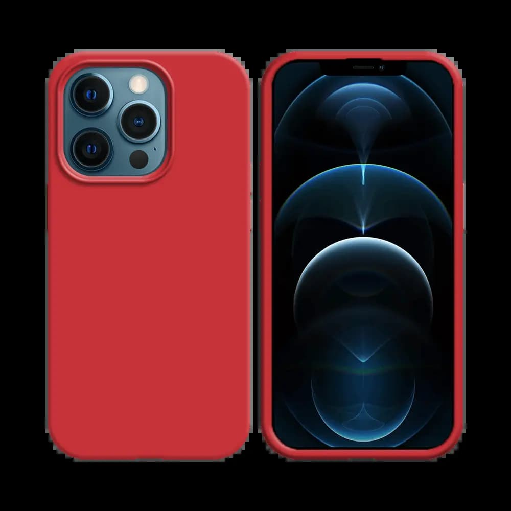 Coque silicone iPhone 12 / 12 Pro - Rouge