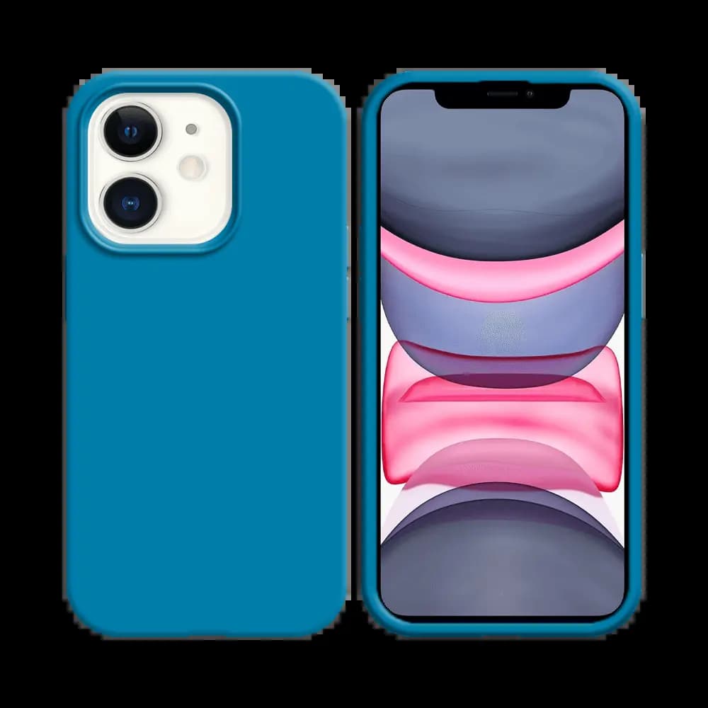 Coque silicone iPhone 11 - Bleu Ciel