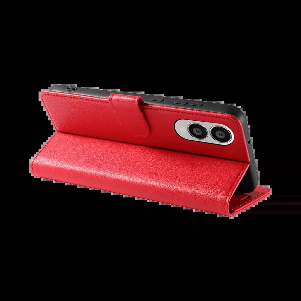 Housse folio anti-RFID Samsung Galaxy S25 Edge – PROTECT IP011 Rouge