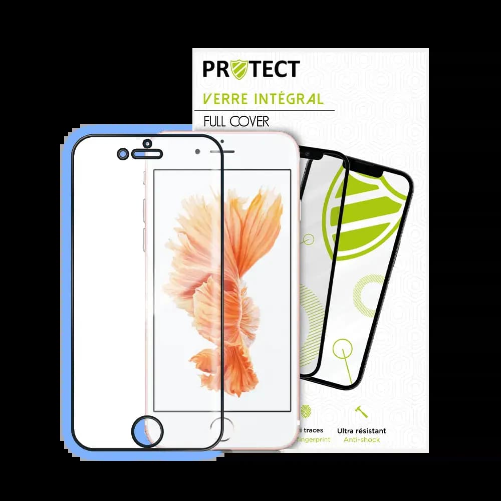 Verre trempé intégral iPhone 6 / iPhone 6S protection écran 9H - PROTECT Noir