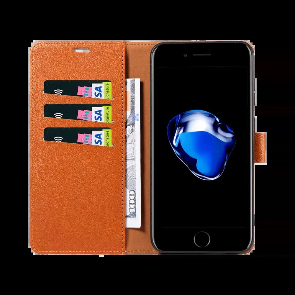 Housse folio anti-RFID iPhone 6 / 6S - PROTECT IP011 Marron