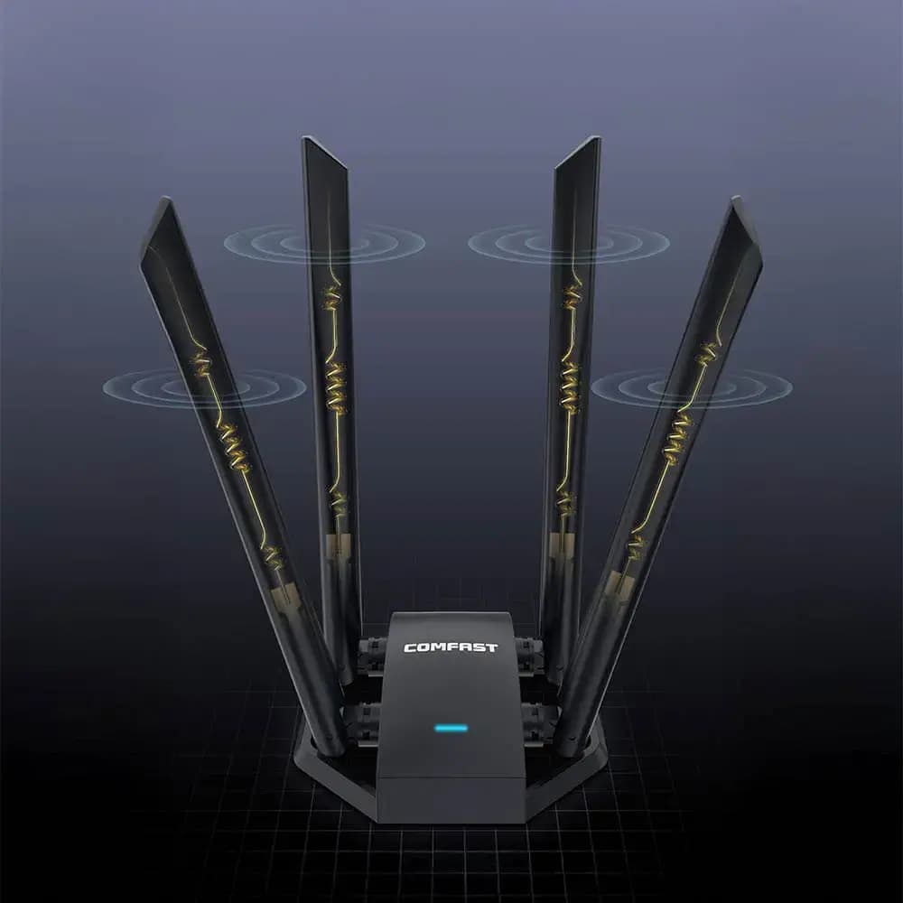 Adaptateur WiFi USB 3.0 1300 Mbps 4 antennes double bande - Comfast CF-WU785AC