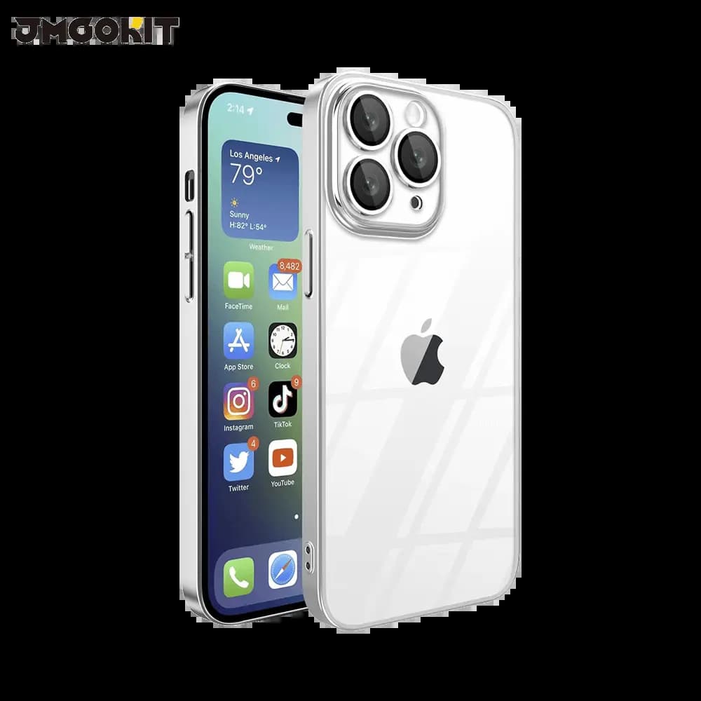 Coque de protection iPhone 12 Pro - JMGOKIT Crystal Glass Argent