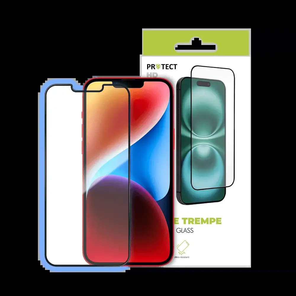 Verre trempé HD iPhone 13 / 13 Pro / 14 / 16e / 17e protection écran 9H - PROTECT Transparent - Vue 3