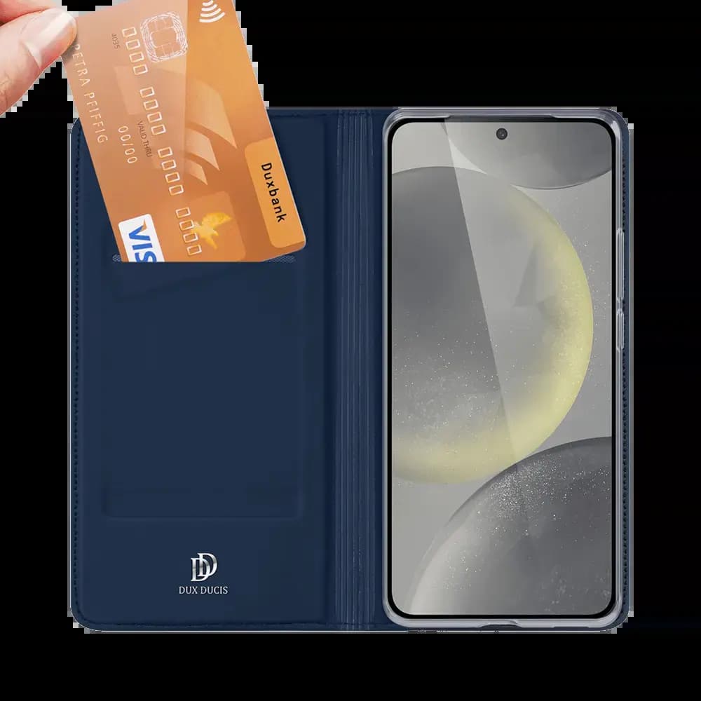 Housse folio Samsung Galaxy S24 FE porte-carte - Dux Ducis Skin Pro Noir