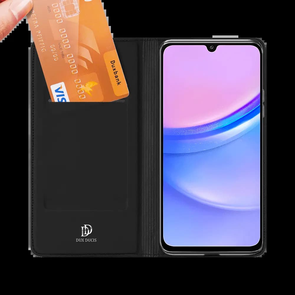 Housse folio Samsung Galaxy A15 5G porte-carte - Dux Ducis Skin Pro Bleu