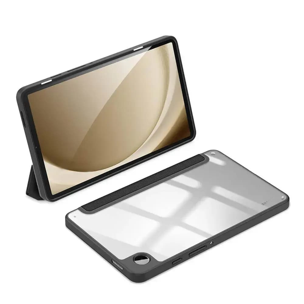 Housse folio Samsung Galaxy Tab A9 avec dos transparent - Dux Ducis Toby Noir