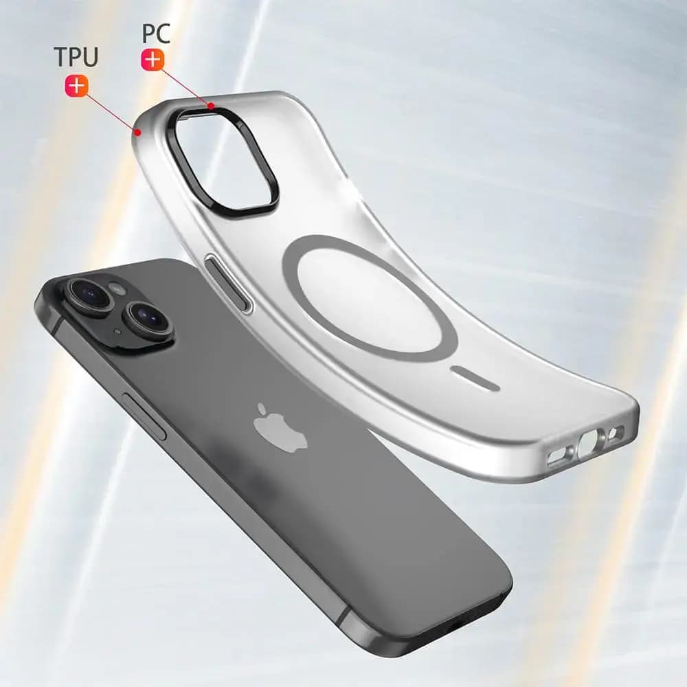 Coque MagSafe bi-matière iPhone 15 - PROTECT MF-006 Noir