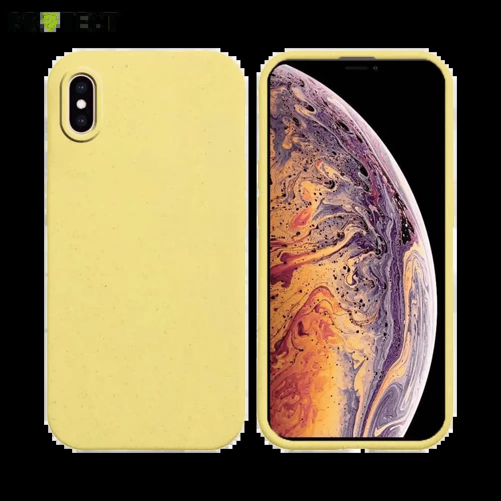 Coque bio iPhone X / XS - PROTECT Jaune