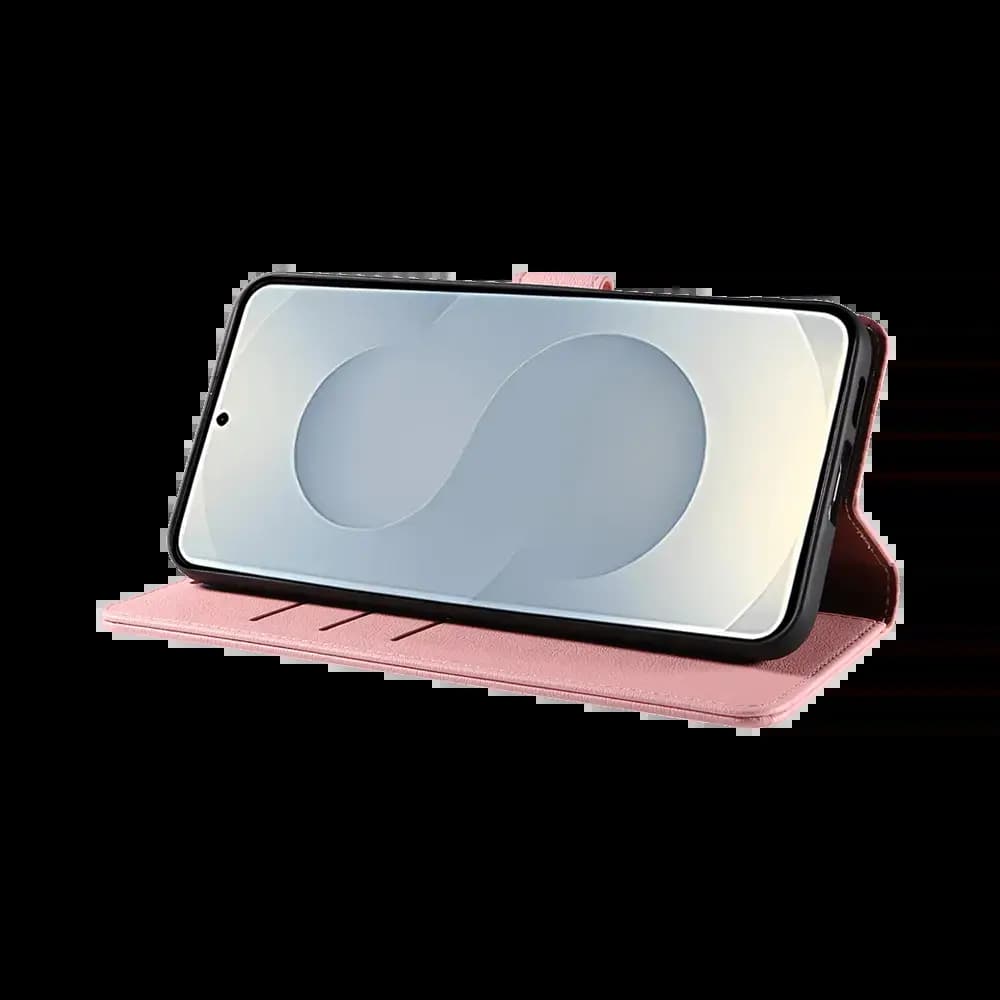 Housse folio anti-RFID Samsung Galaxy S25 Edge – PROTECT IP011 Rose