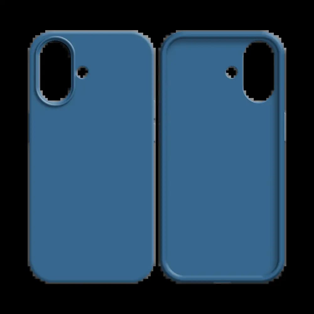 Coque silicone iPhone 16 - Bleu Marine - Vue 2